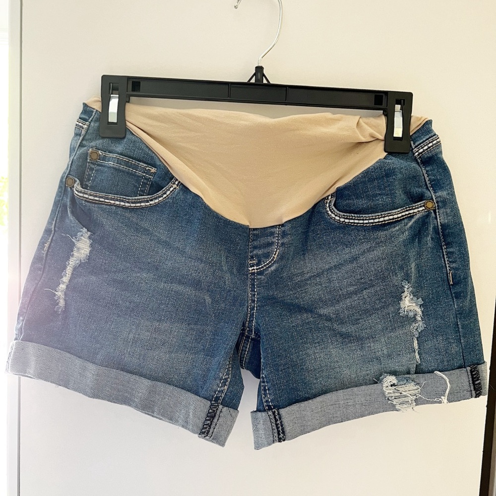 Indigo Blue - Premium Denim Shorts
- Maternity Extra Small